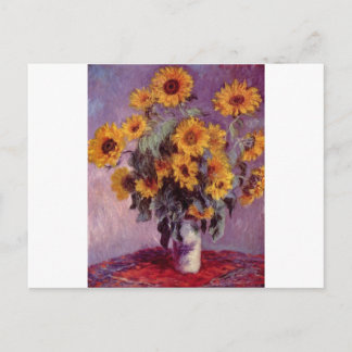 Claude Monet Bouquet of Sunflowers Postcard