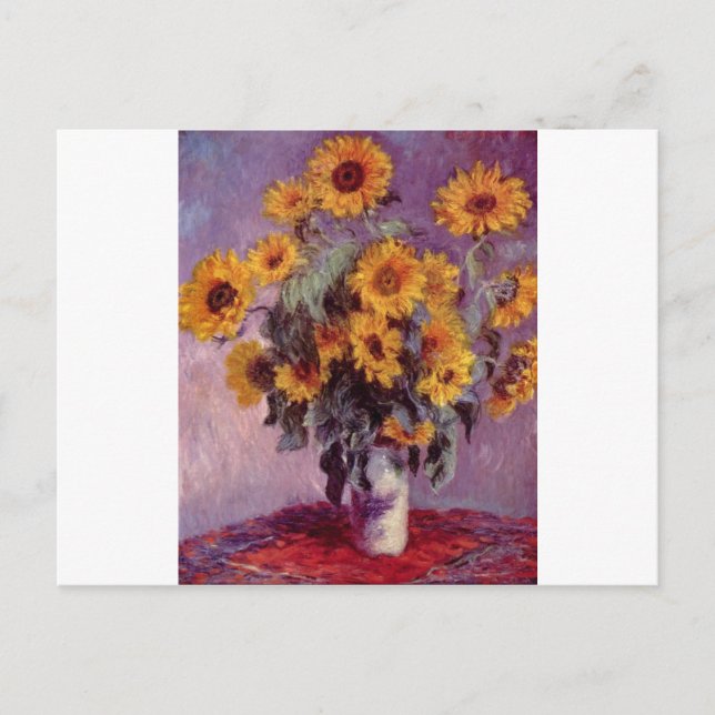 Claude Monet Bouquet of Sunflowers Postcard (Front)