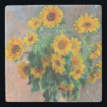 Claude Monet - Bouquet of Sunflowers Stone Coaster<br><div class="desc">Bouquet of Sunflowers / Bouquet de tournesols - Claude Monet,  Oil on Canvas,  1881</div>