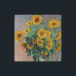 Claude Monet - Bouquet of Sunflowers Stone Magnets<br><div class="desc">Bouquet of Sunflowers / Bouquet de tournesols - Claude Monet,  Oil on Canvas,  1881</div>