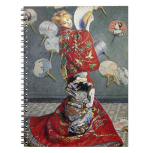 Claude Monet Camille in Red Japanese Kimono Art Notebook