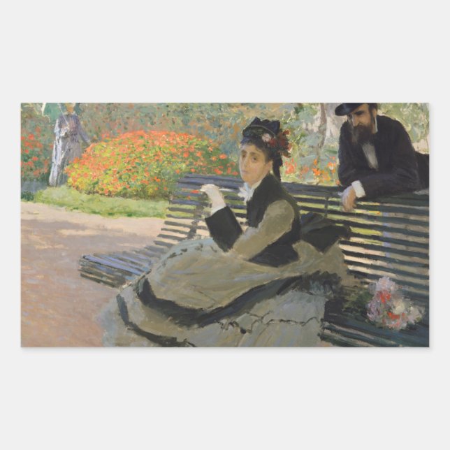 Claude Monet - Camille Monet on a Bench Sticker (Front)