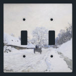 Claude Monet - Cart on the Snowy Road at Honfleur Light Switch Cover<br><div class="desc">A Cart on the Snowy Road at Honfleur / La Charrette,  route sous la neige a Honfleur - Claude Monet,  Oil on Canvas,  1867</div>