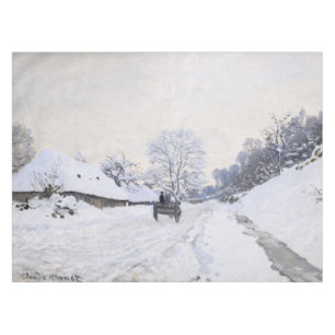Claude Monet - Cart on the Snowy Road at Honfleur Tablecloth