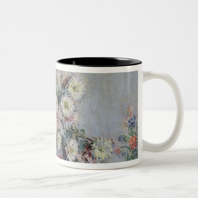 Claude Monet | Chrysanthemums, 1878 Two-Tone Coffee Mug (Right)