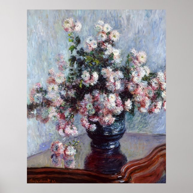 Claude Monet, Chrysanthemums, 1882 Poster (Front)