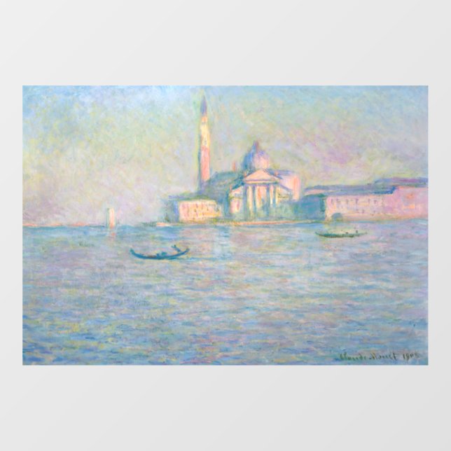 Claude Monet - Church of San Giorgio Maggiore Window Cling (Sheet)