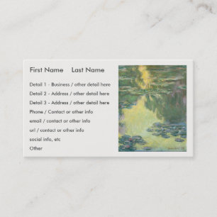 Claude Monet Classic Painting, Waterlilies (1907) Business Card