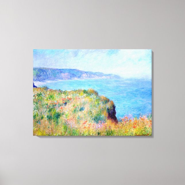 Claude Monet: Cliff Near Pourville Canvas Print (Front)