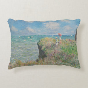 Claude Monet - Cliff Walk at Pourville Accent Pillow