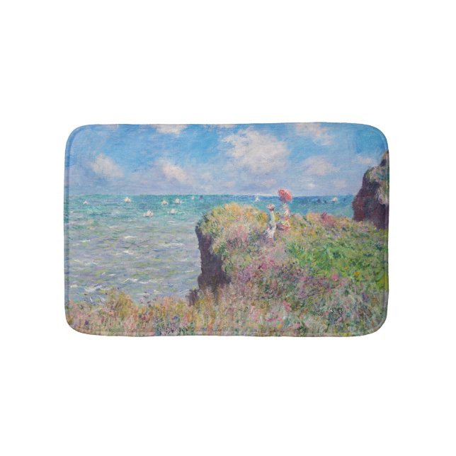 Claude Monet - Cliff Walk at Pourville Bath Mat (Front)