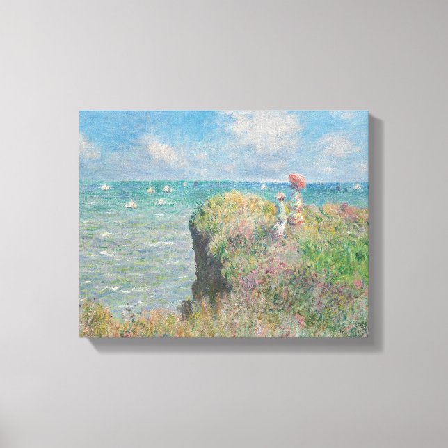 Claude Monet - Cliff Walk at Pourville Canvas Print (Front)