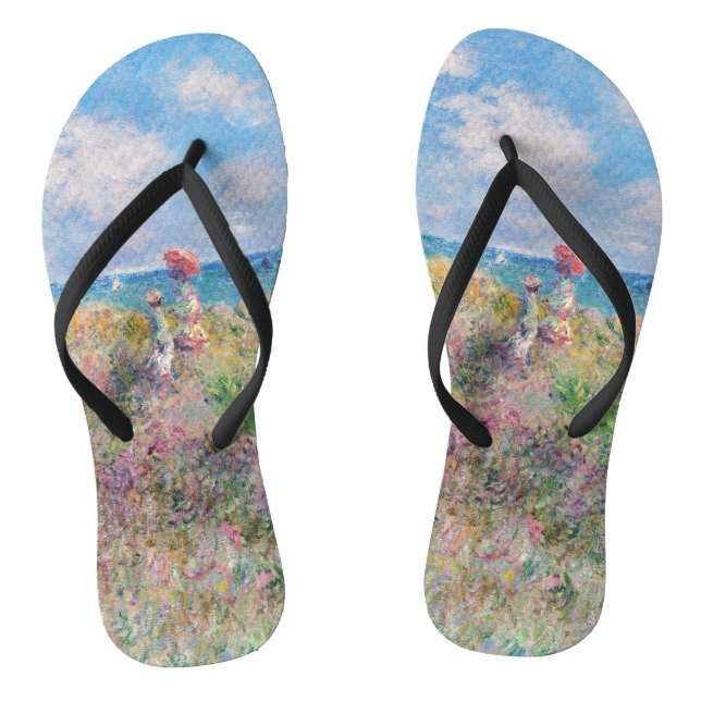 Claude Monet - Cliff Walk at Pourville Flip Flops (Footbed)