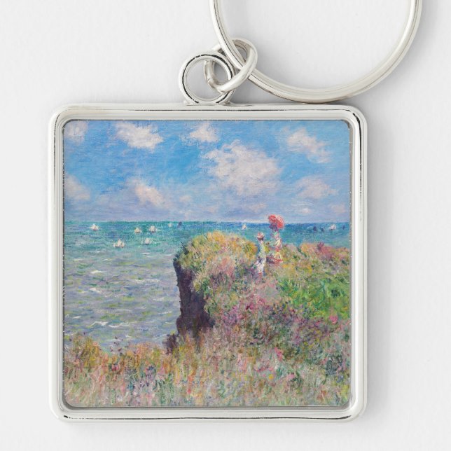 Claude Monet - Cliff Walk at Pourville Keychain (Front)