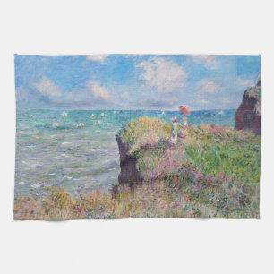 Claude Monet - Cliff Walk at Pourville Kitchen Towel