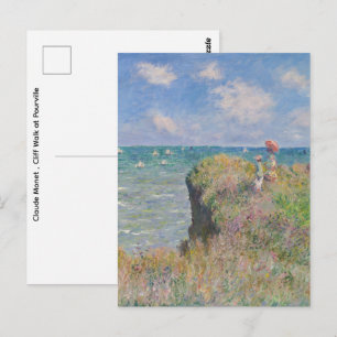 Claude Monet , Cliff Walk at Pourville Postcard
