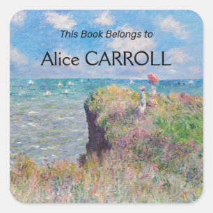 Claude Monet - Cliff Walk at Pourville Square Sticker