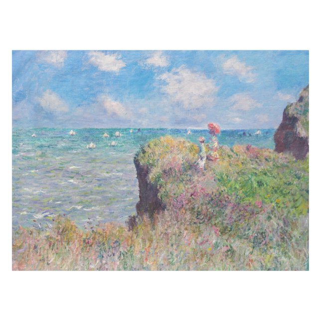 Claude Monet - Cliff Walk at Pourville Tablecloth (Front (Horizontal))