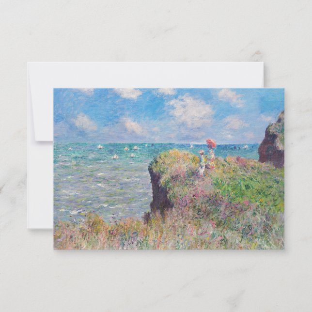 Claude Monet - Cliff Walk at Pourville Thank You Card (Front)