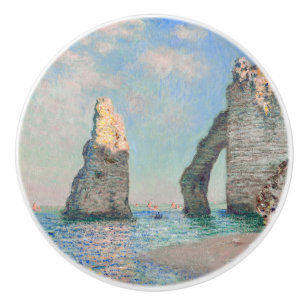 Claude Monet - Cliffs at Etretat Ceramic Knob