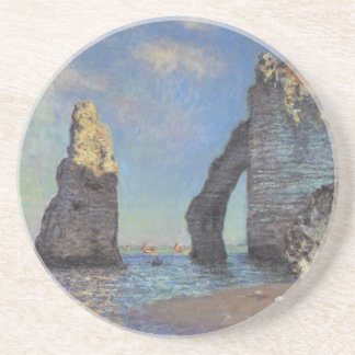 Claude Monet Cliffs at Etretat Impressionist Paint Coaster