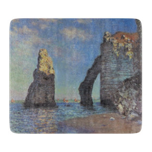 Claude Monet Cliffs at Etretat Impressionist Paint Cutting Board