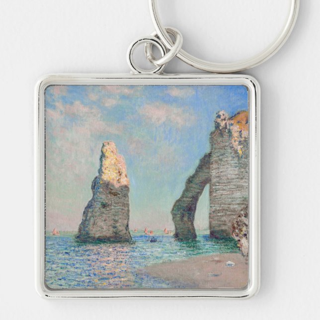 Claude Monet - Cliffs at Etretat Keychain (Front)