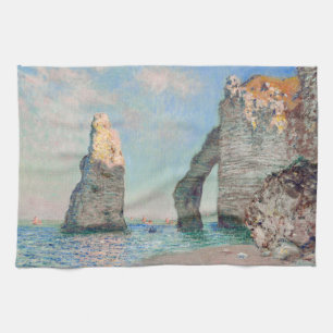 Claude Monet - Cliffs at Etretat Kitchen Towel