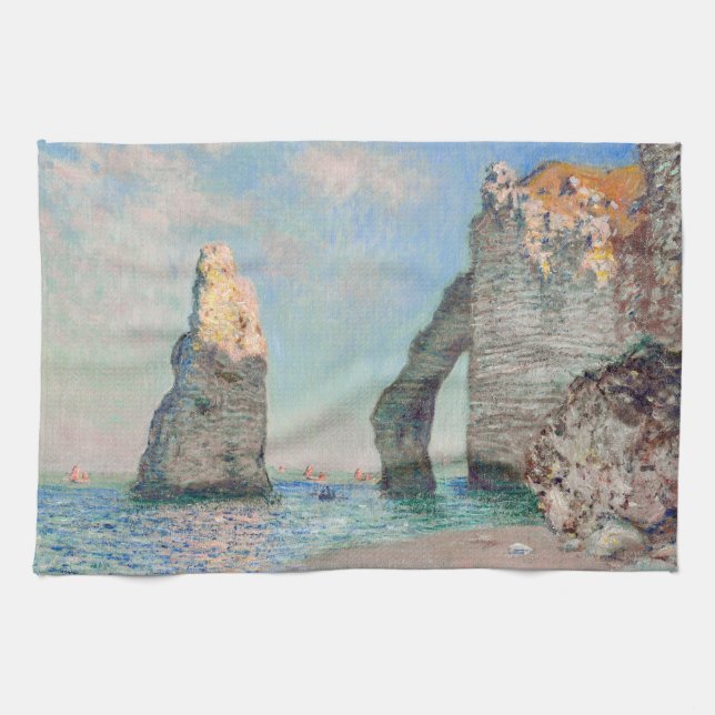 Claude Monet - Cliffs at Etretat Kitchen Towel (Horizontal)