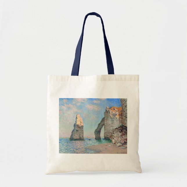 Claude Monet - Cliffs at Etretat Tote Bag (Front)