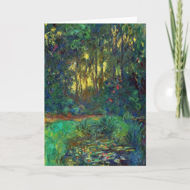 Claude Monet - Corner of a Pond with Waterlilies Card (Front)