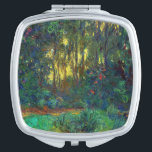Claude Monet - Corner of a Pond with Waterlilies Compact Mirror<br><div class="desc">Coin du bassin aux nympheas / Corner of a Pond with Waterlilies - Claude Monet,  Oil on Canvas,  1918</div>