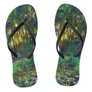 Claude Monet - Corner of a Pond with Waterlilies Flip Flops