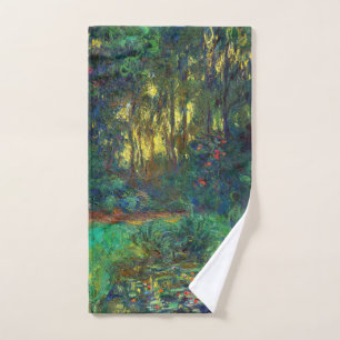 Claude Monet - Corner of a Pond with Waterlilies Hand Towel