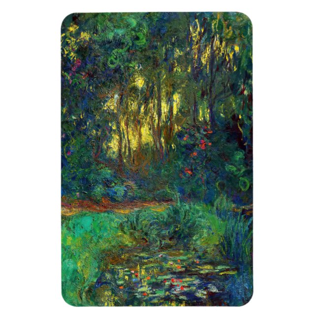 Claude Monet - Corner of a Pond with Waterlilies Magnet (Vertical)