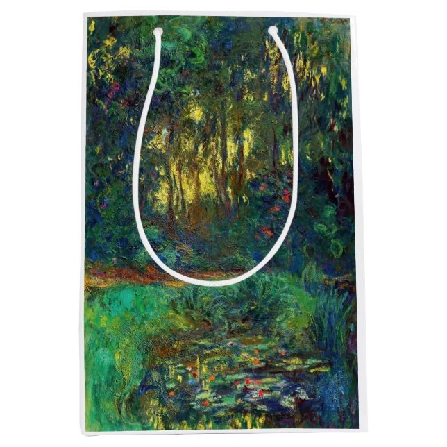 Claude Monet - Corner of a Pond with Waterlilies Medium Gift Bag (Front)