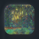 Claude Monet - Corner of a Pond with Waterlilies Paper Plate<br><div class="desc">Coin du bassin aux nympheas / Corner of a Pond with Waterlilies - Claude Monet,  Oil on Canvas,  1918</div>