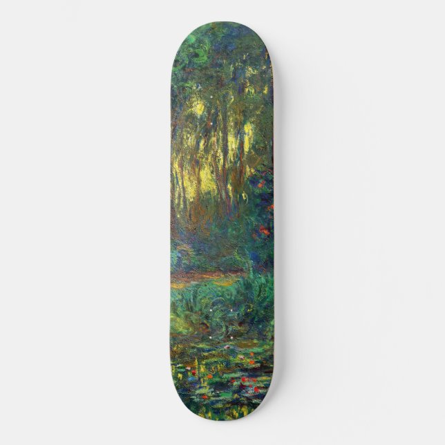 Claude Monet - Corner of a Pond with Waterlilies Skateboard (Front)