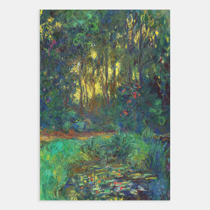 Claude Monet - Corner of a Pond with Waterlilies Wrapping Paper Sheet