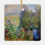 Claude Monet - Corner of the Garden at Montgeron Ceramic Ornament<br><div class="desc">Corner of the Garden at Montgeron / Coin de jardin a Montgeron - Claude Monet,  Oil on Canvas,  1876</div>