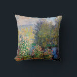 Claude Monet - Corner of the Garden at Montgeron Throw Pillow<br><div class="desc">Corner of the Garden at Montgeron / Coin de jardin a Montgeron - Claude Monet,  Oil on Canvas,  1876</div>