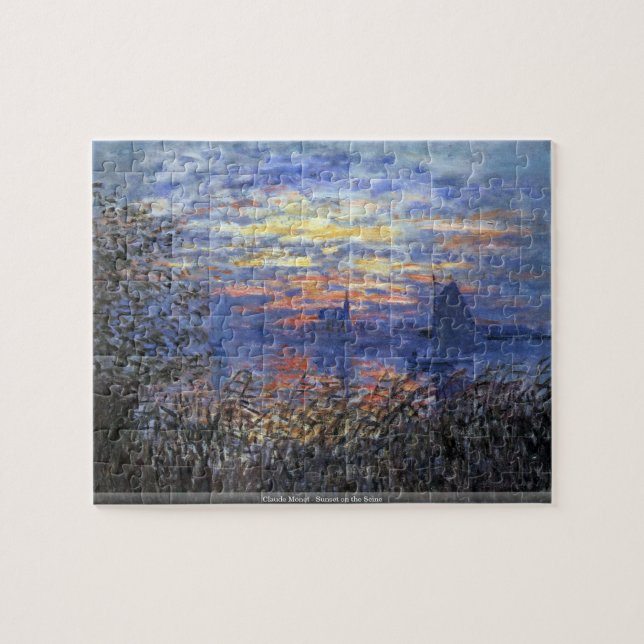 Claude Monet - coucher du soleil sur le puzzle de (Horizontal)