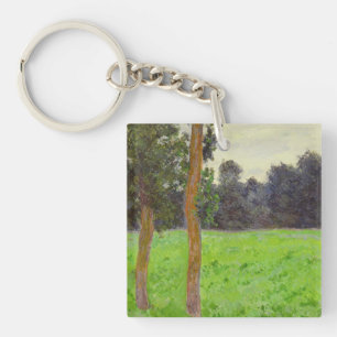 Claude Monet   Deux Arbres dans la Prairie Keychain