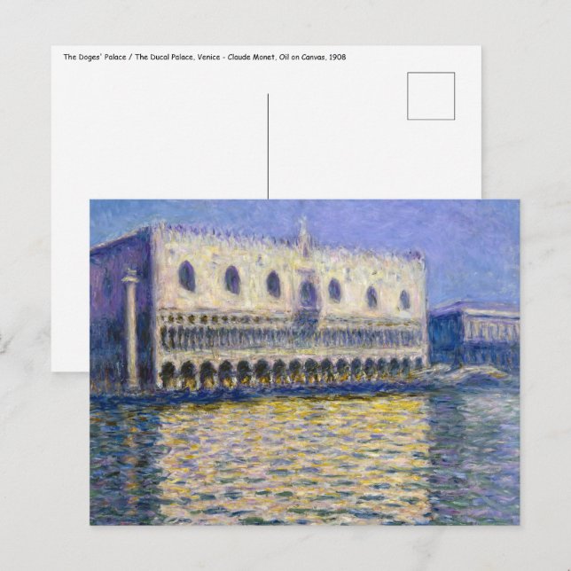 Claude Monet - Doges' Palace Postcard (Front/Back)