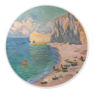 Claude Monet - Etretat: Beach and Falaise d'Amont Ceramic Knob
