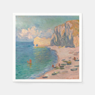 Claude Monet - Etretat: Beach and Falaise d'Amont Napkin