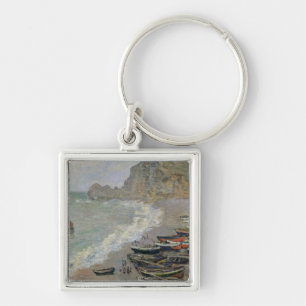 Claude Monet   Etretat, beach and Porte d'Amont Keychain