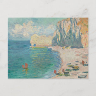 Claude Monet - Etretat - The Beach and the Falaise Postcard