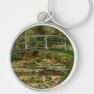 Claude Monet Famous Art Bridge Painting Keychain