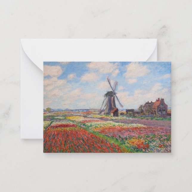 Claude Monet - Field of Tulips in Holland Card (Front)